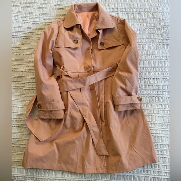 Girls Tan Trench Coat - Picture 1 of 5